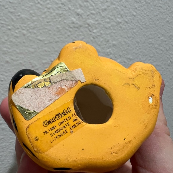 2 Vintage Enesco & Kurt Adler Garfield Christmas Holiday Ornament 1981 1978 - Picture 4 of 7